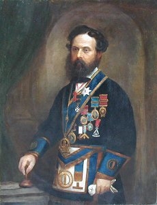 Portrait of a Gentleman Wearing Masonic Regalia