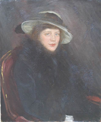 Portrait of an elegant lady wearing a hat