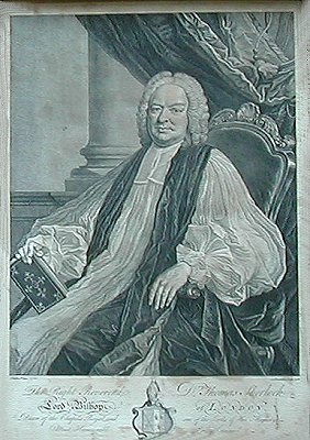 Portrait of the Rt Rev Thomas Sherlock, Bishop of London 1678-1761