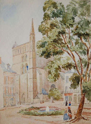 The Church of St Vincent, Bagneres-de-Bigorre, France