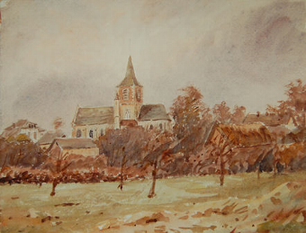 The Church of St. Germain, Isneauville, France