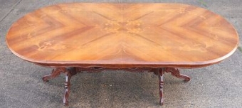 Large Victorian Style Oval Top Pedestal Centre / Dining Table Seat 10 Ten People