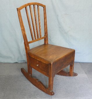 Georgian elm rocking nursing chair