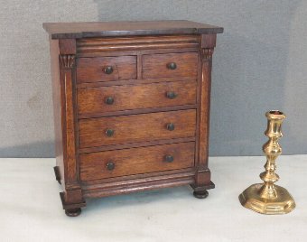 Miniature Georgian oak chest of drawers