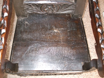 Antique Oak Wainscote Chair  Circa 1880