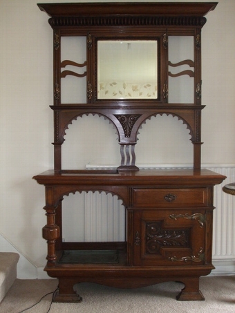 Antique SHOOLBRED AESTHETIC OAK HALL STAND