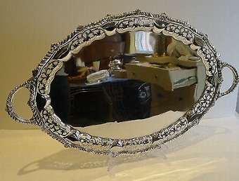 Fabulous Antique English Serving Tray - Reg. For 1896