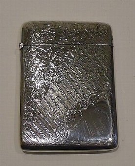 Antique English Sterling Silver Card Case - 1904 by Joseph Gloster