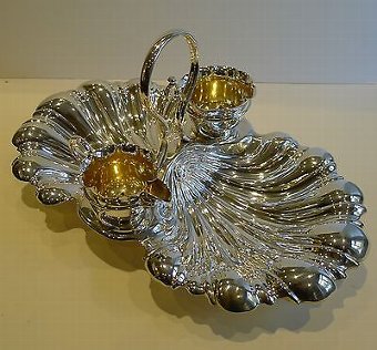 Antique English Silver Plated Strawberry Set by Daniel Arter, c.1895