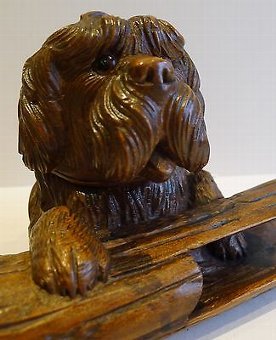 Charming Antique Black Forest Figural (Dog) Inkwell c.1890