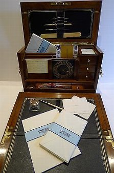 Top-Notch Antique Stationery Cabinet / Writing Box c.1890 by Parkins & Gotto