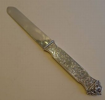 Early Antique English Sterling Silver Letter Opener - 1841