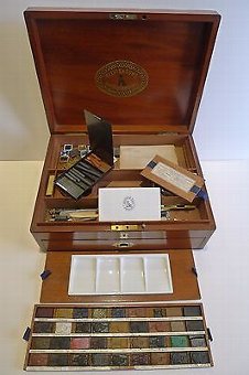 Magnificent Large Reeves & Sons Artist / Watercolor Box c.1850