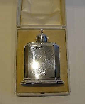 Antique English Queen Anne Style Sterling Silver Tea Caddy by George Unite