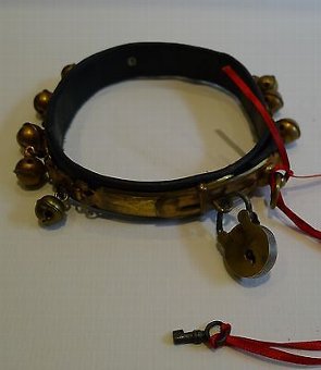 Wonderful Antique English Gilded Dog Collar c.1850