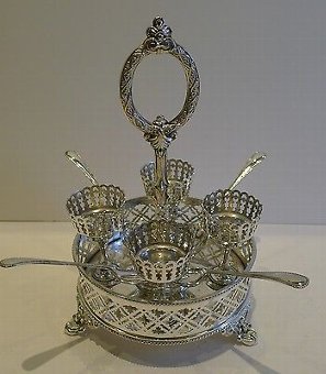 Antique English Silver Plated Egg Cruet c.1880