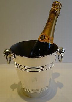 Antique English Silver Plated Wine Cooler / Ice Bucket by Elkington - 1898