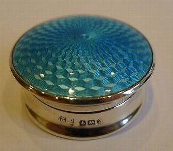 Fabulous English Sterling Silver Box With Mirror - 1924