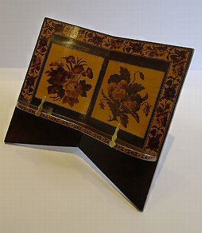 Antique English Tunbridge Ware Book Stand / Lectern c.1860