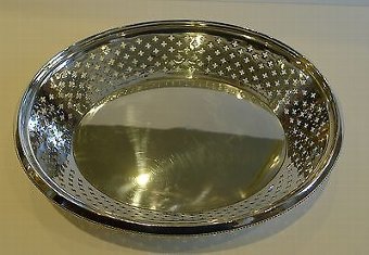 Smart Antique English Silver Plate Bread Basket by Atkin Brothers c.1875