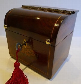 Antique English Inlaid Georgian Tea Caddy c.1810