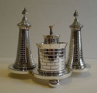 Unusual Antique Novelty English Table Lighter In Silver Plate c.1890