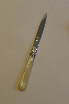 Sterling Silver & Mother of Pearl Letter Opener - 1922