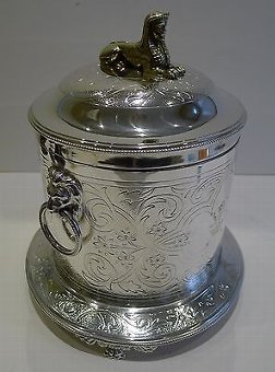 Magnificent English Silver Plated Biscuit Box by Mappin Brothers c.1880