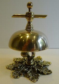 Antique English Brass Counter / Desk Bell c.1880