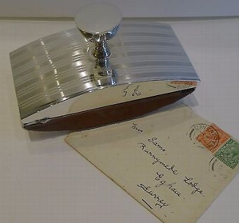 English Sterling Silver Rocking Blotter by Deakin & Francis - 1919