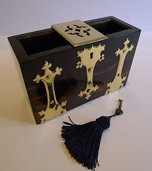 Antique English Coromandel Book Box by Howell, James & Co., London c.1860