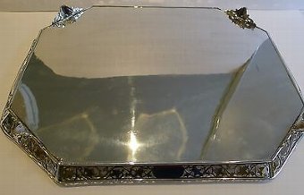 Antique Magnificent Antique English Reticulated Serving Tray by Lee & Wigfull c.1880