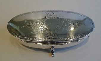 English Sterling Silver Jewelry Box - Birmingham 1919