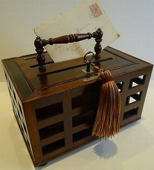 Antique English Regency Letter Box in Rosewood c.1820