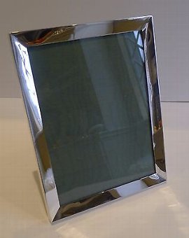 Elegant Large Antique English Sterling Silver Photograph Frame - 1912