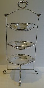 Finest Antique English Cake Stand by Daniel & Arter - 1908