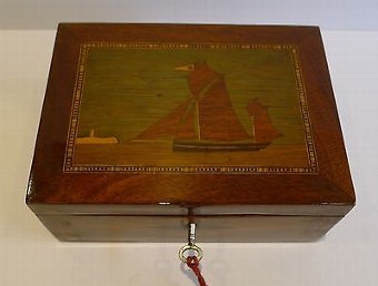 Antique English Trinity House Jewelry or Desk Box c.1860