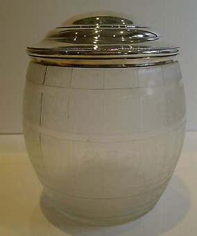 Unusual English Victorian Biscuit Barrel or Box c.1890
