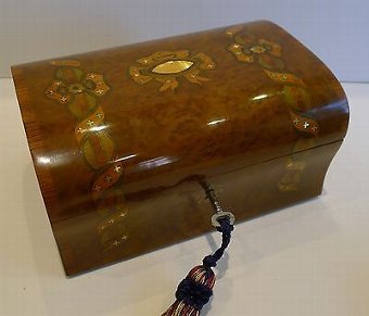 Prettiest Antique French Marquetry Inlaid Box c.1860