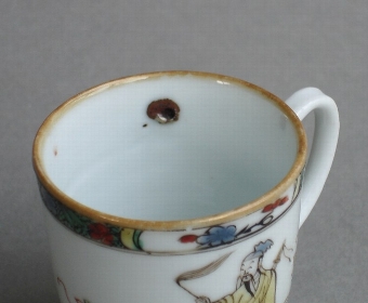 Antique Chinese export famille verte coffee cup Yongzheng