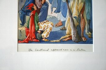 Antique Hans Christian Andersen Original Watercolour Painting Childrens' Book Illustration