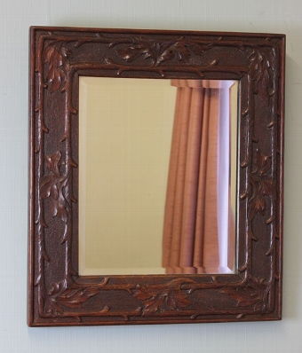 Antique 19th century bevelled edge mirror