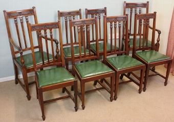 Antique Set of Eight Dining Chairs,