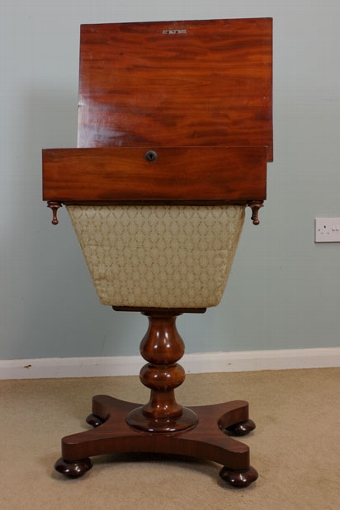 Antique Victorian Mahogany Sewing Table / Work Box