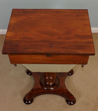 Antique Antique Victorian Mahogany Work Table,