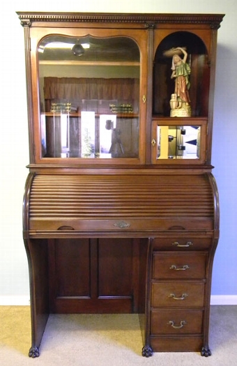 Antique Mahogany Bureau Bookcas