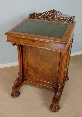 Antique Victorian Walnut Davenport Writing Desk