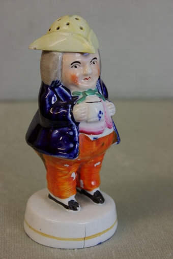 Antique 19th Century Staffordshire  Toby Pepper Pot