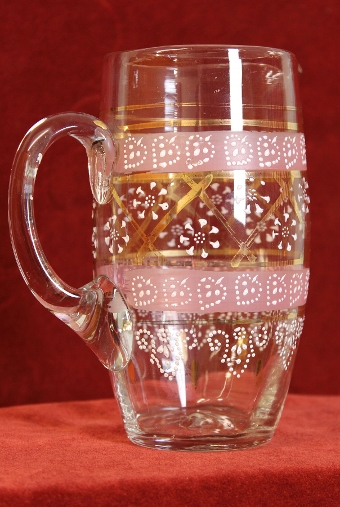 Antique Edwardian Glass Water  Jug
