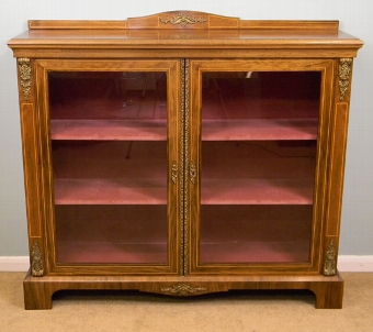 Antique Walnut Side Cabinet / Bookcase